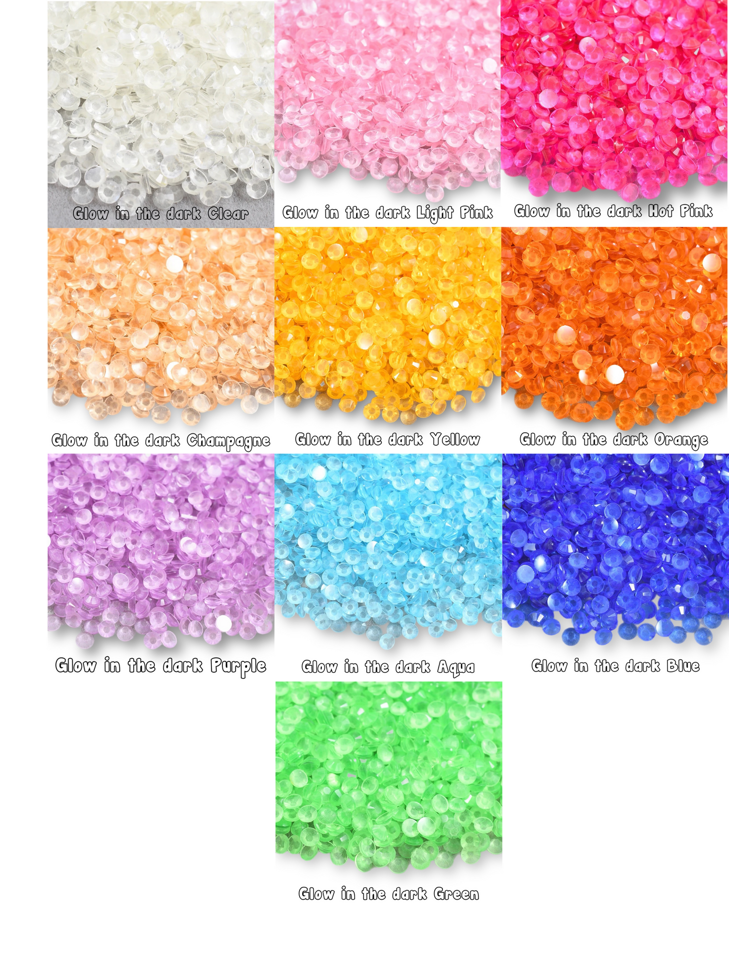 Luminous Transparent Bulk Rhinestones PREORDER